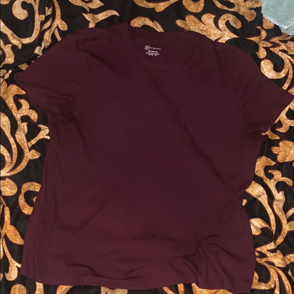 Burgundy shirt